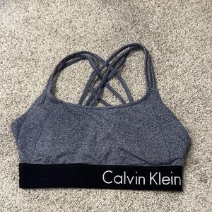 Calvin Klein Charcoal Sports Bra